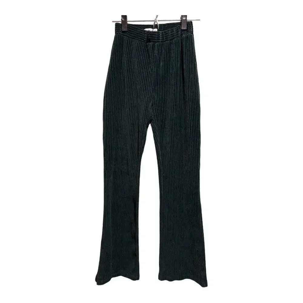 Urban Outfitters Dark Green Velvet‎ Flare Pant | Size S